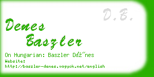 denes baszler business card